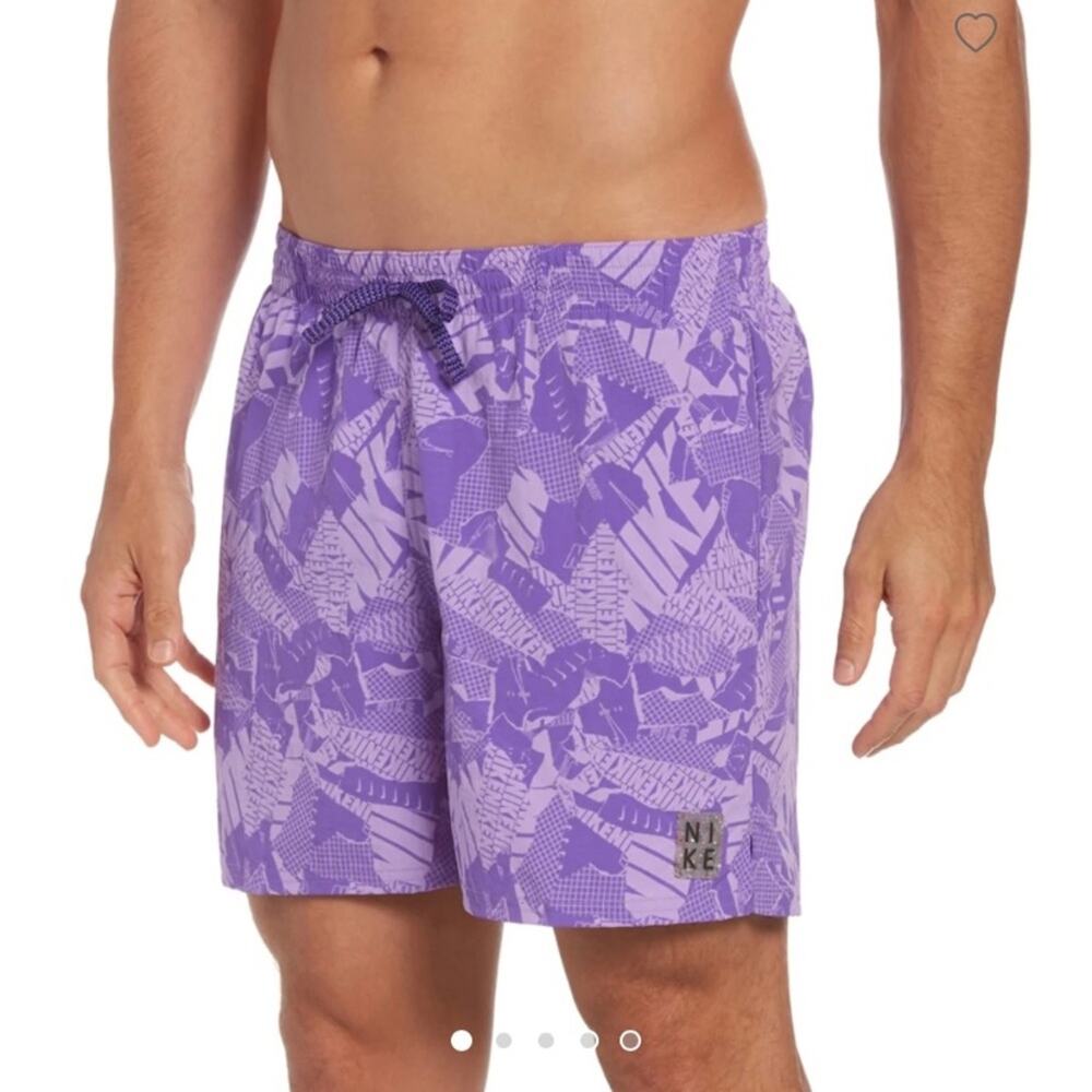 NIKE Men's Collage Icon Volley Swim Shorts Large